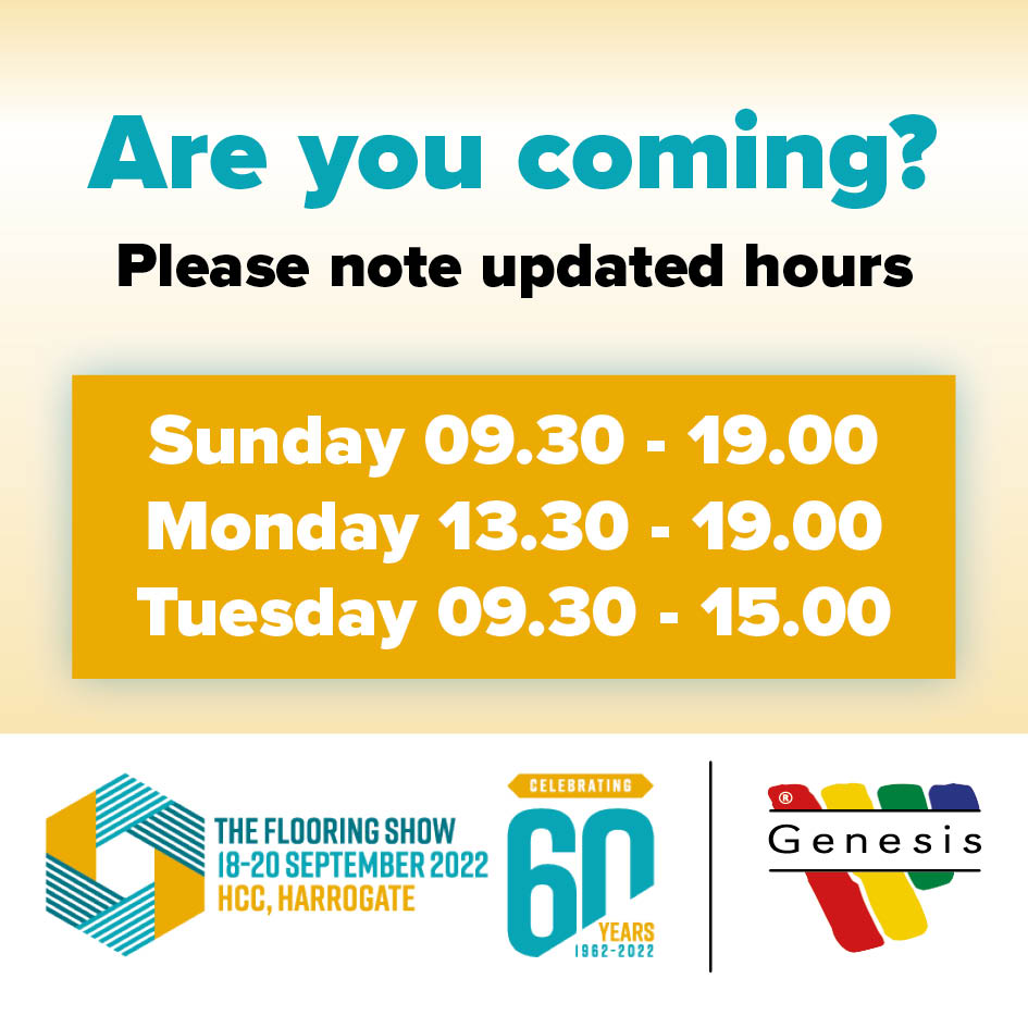 Flooring show 2022 updated hours. Genesis For the Perfect Finish