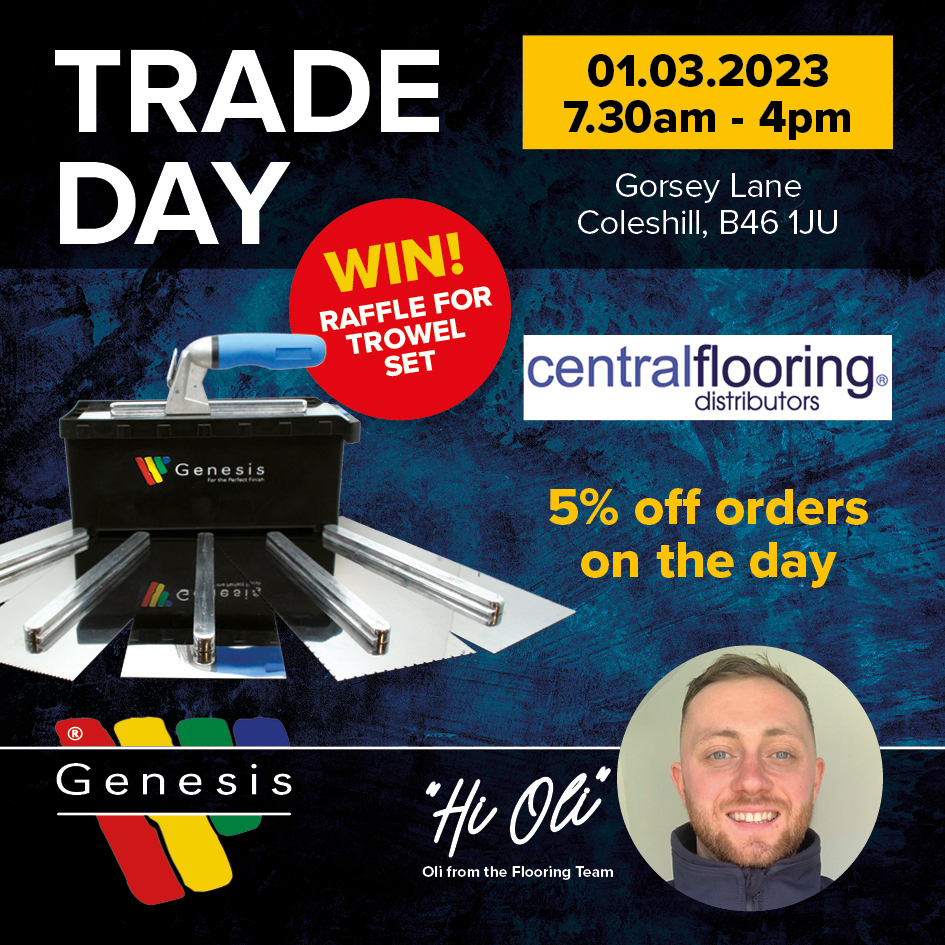 Trade Day with Betrex Flooring Supplies. Genesis For the Perfect Finish