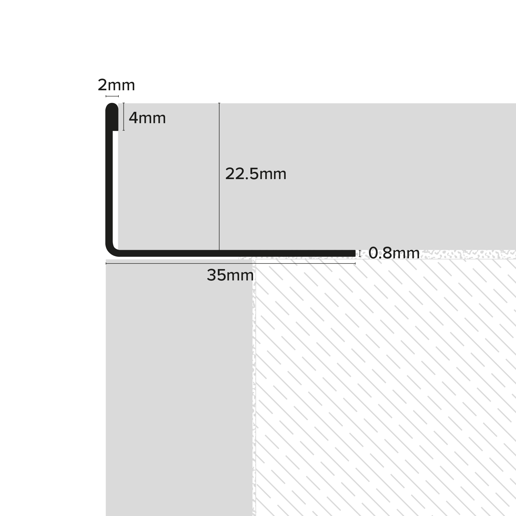 Stainless Steel Square Edge