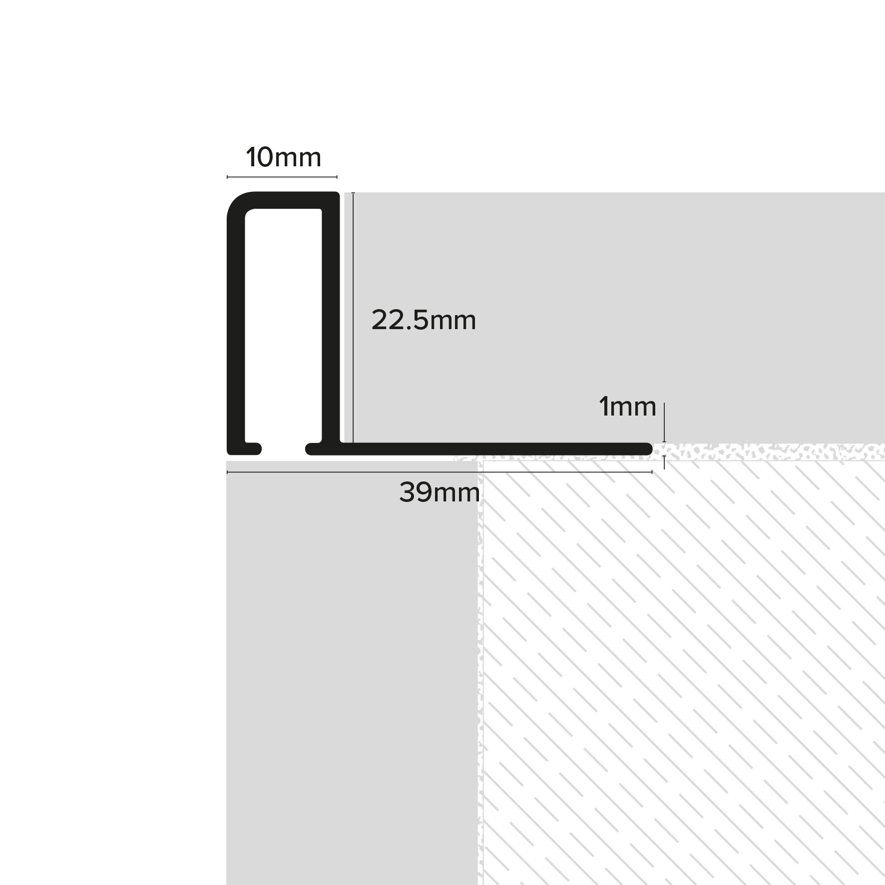 Aluminium Square Edge