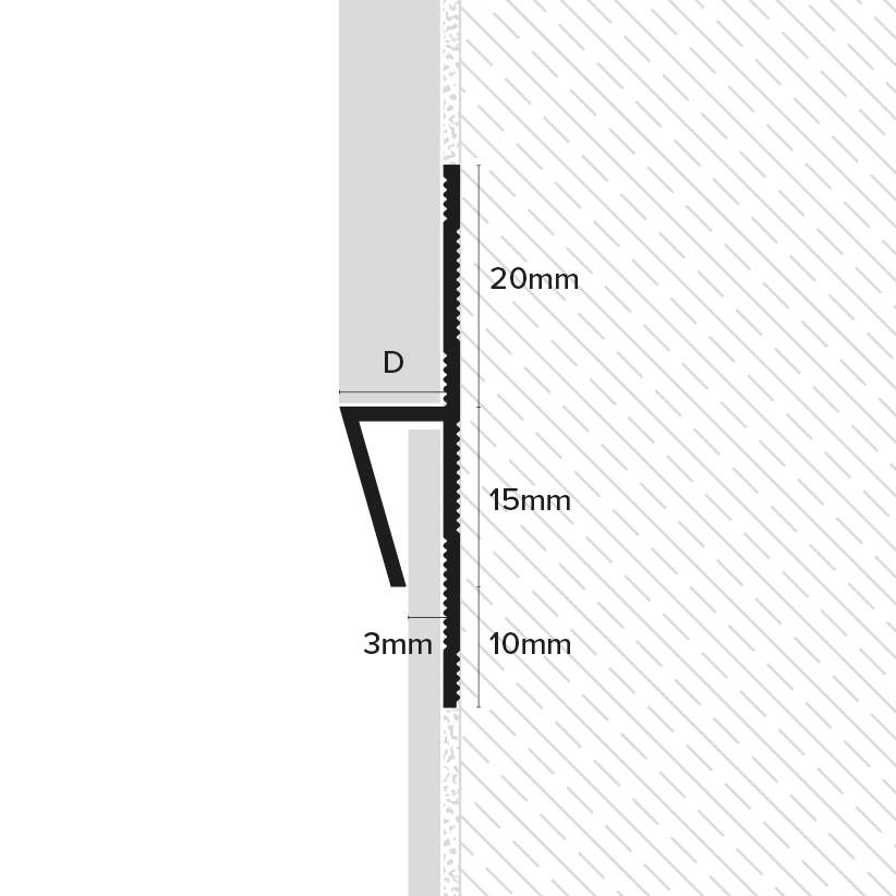 Vinyl to Tile Rigid Edge